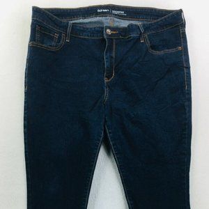 Old Navy Rockstar Denim Jeans Womens Size 18 Skinny Dark Wash Stretch